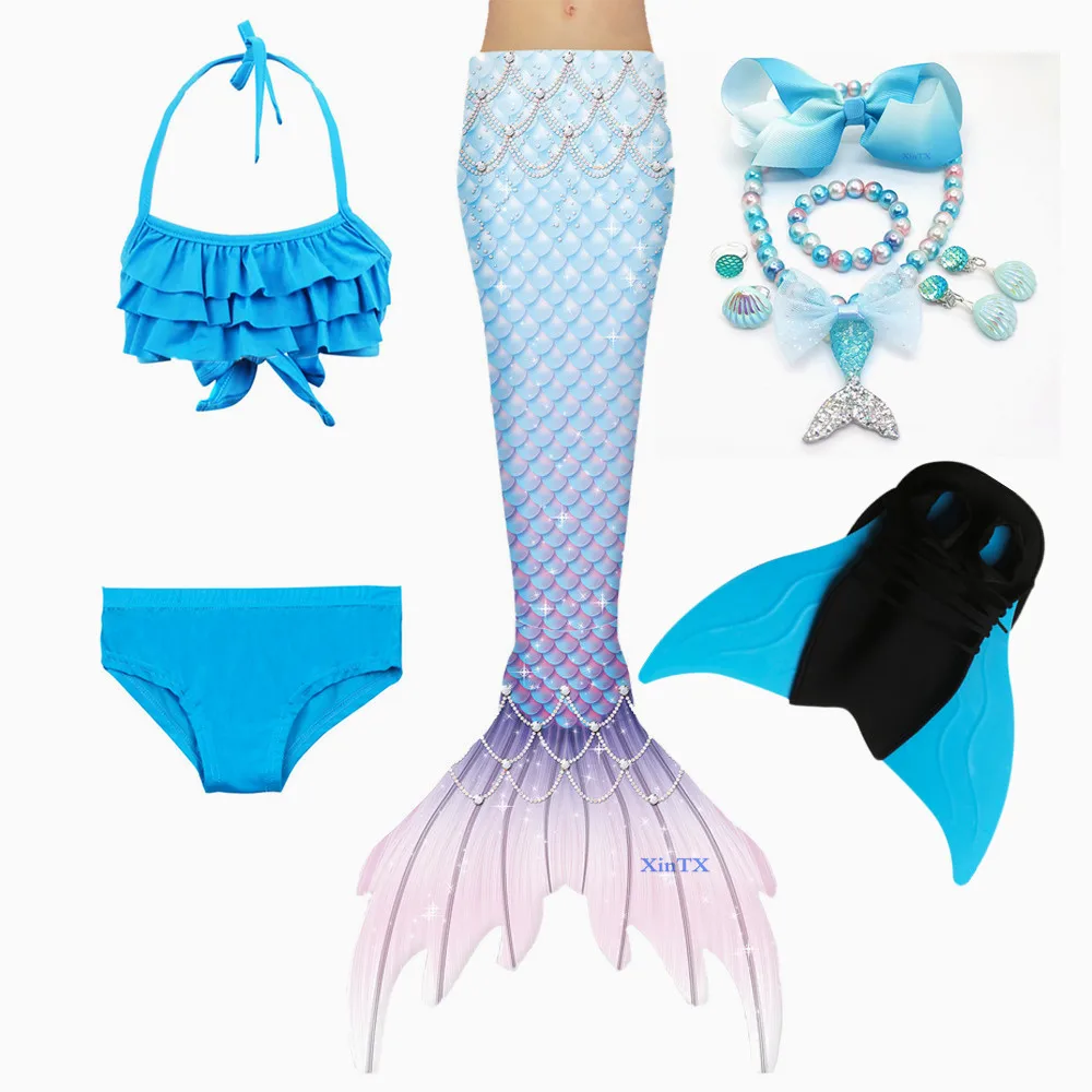 LCpddajlspig Confezione Da 3 Costume Ud835ude4eirena Bambina Ud835ude3eoda E  Ud835ude4binna Ud835ude4eirena Bikini Cosplay Mare, image size:1000x1000