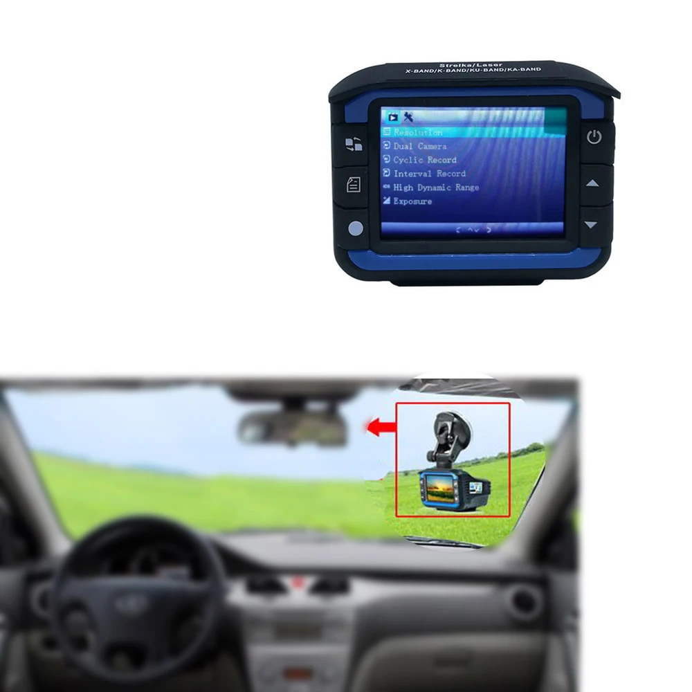 3 In 1 720P Car Radar Detectors DVR Recorder Speed Detector Russian