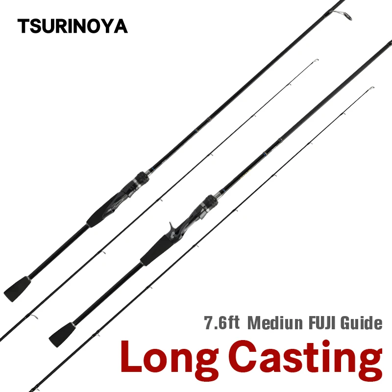 Удилище спиннинговое TSURINOYA WOLF 2 28 м MF Action направляющие Fuji высокоуглеродистое для