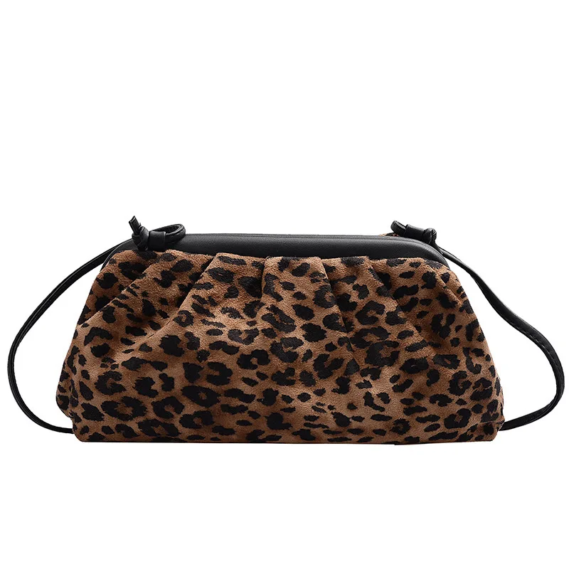 Leopard Big Ретро леопардовая женская сумка простые пельменты сумка-мессенджер дизайнерская облачная женская сумка через плечо модные сумки на плечо клатч - Цвет: Leopard Big