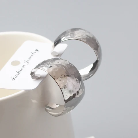 Fashion Exaggerate Big C Shaped Gold Color Drop Earrings Brincos Simple Party Round Loop Earings for Women Jewelry Wholesale