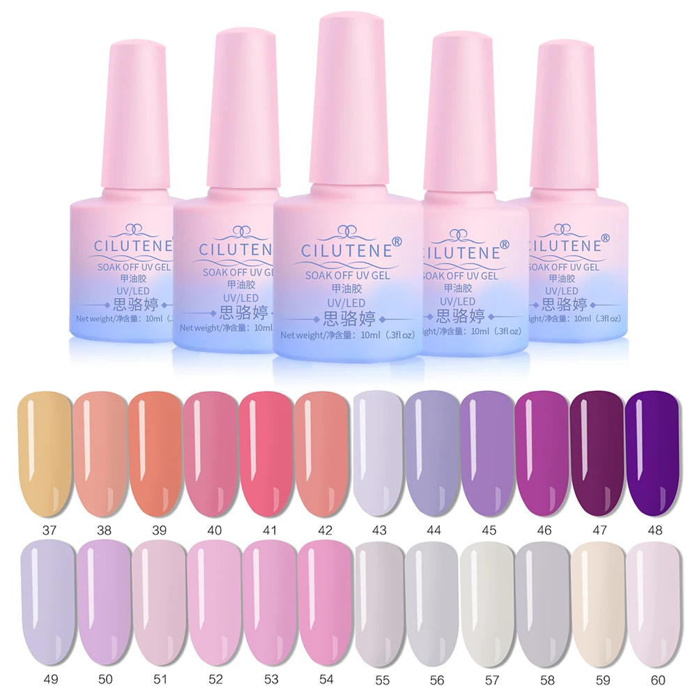 

Cilutene 59-108 Color 10ml Gel Varnish Nails Art Vernis UV LED Primer Semi Permanent LED Soak-Off Gel Lacquer Gel Nail Polish