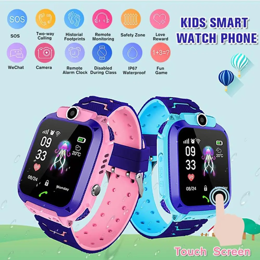 

1.44 Inch Smartwatch For Kids Alarm Bluetooth Soft Silicone Strap Touch Screen IP67 Waterproof Location Multi-functional