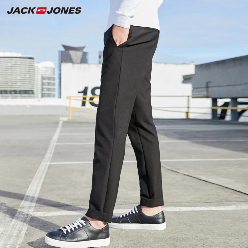 JackJones мужские осенние Стрейчевые хлопковые Узкие повседневные брюки, мужская одежда 219314584