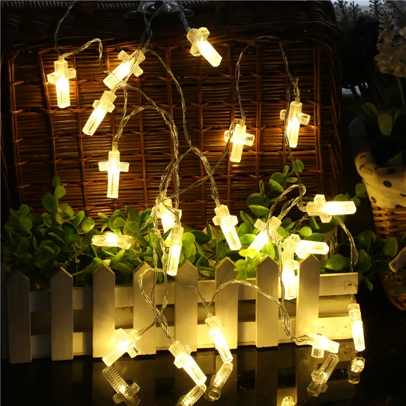 

New Style Lighting Chain LED Colored Lamp Christmas Lights Holiday Room Decoration Cross Lighting Chain Gift Lighting