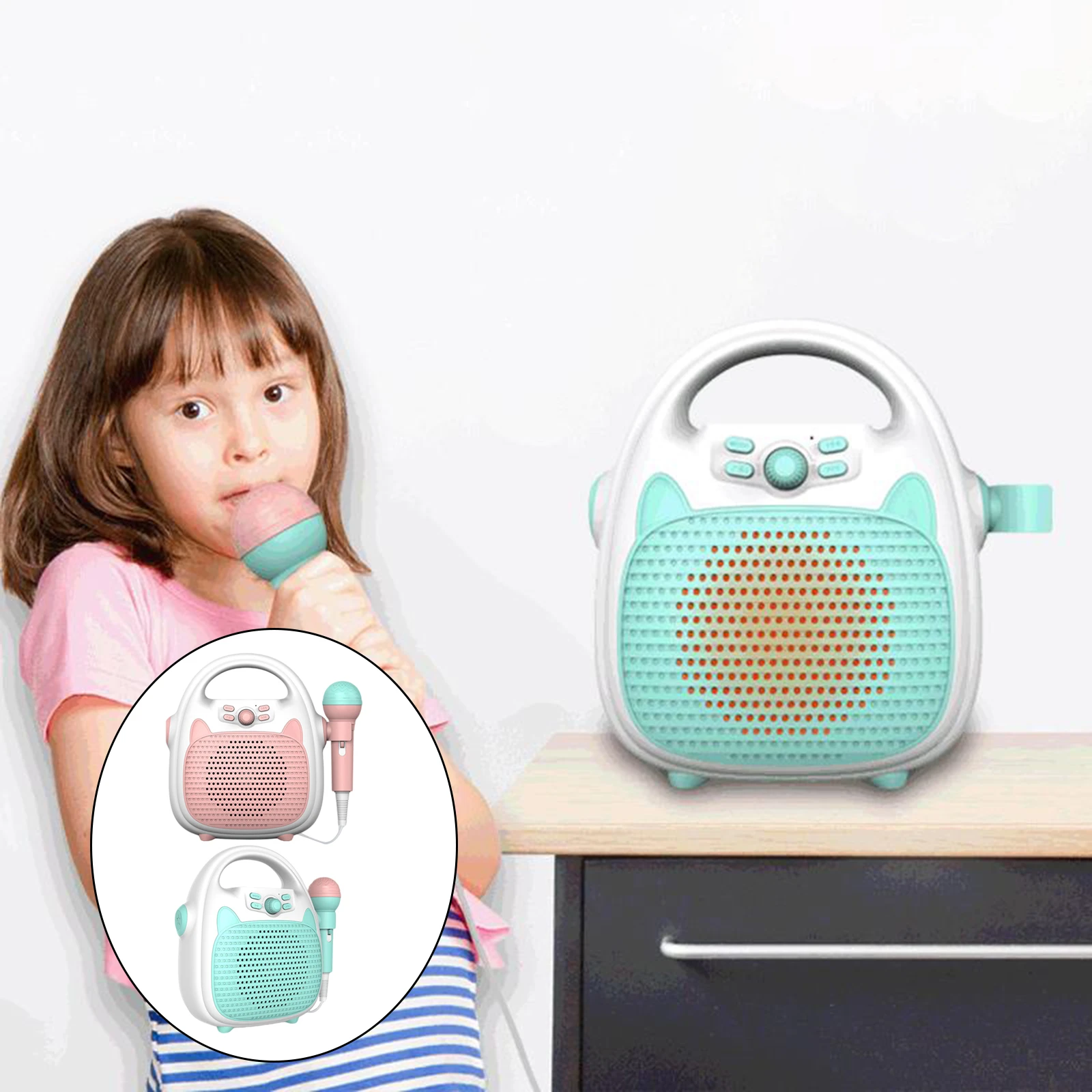 Máquina de para niños, juguetes para cantar, reproductor de música Bluetooth para regalos de fiesta para niños, luces LED, soporte para tarjeta TF|Instrumento musical juguete| - AliExpress