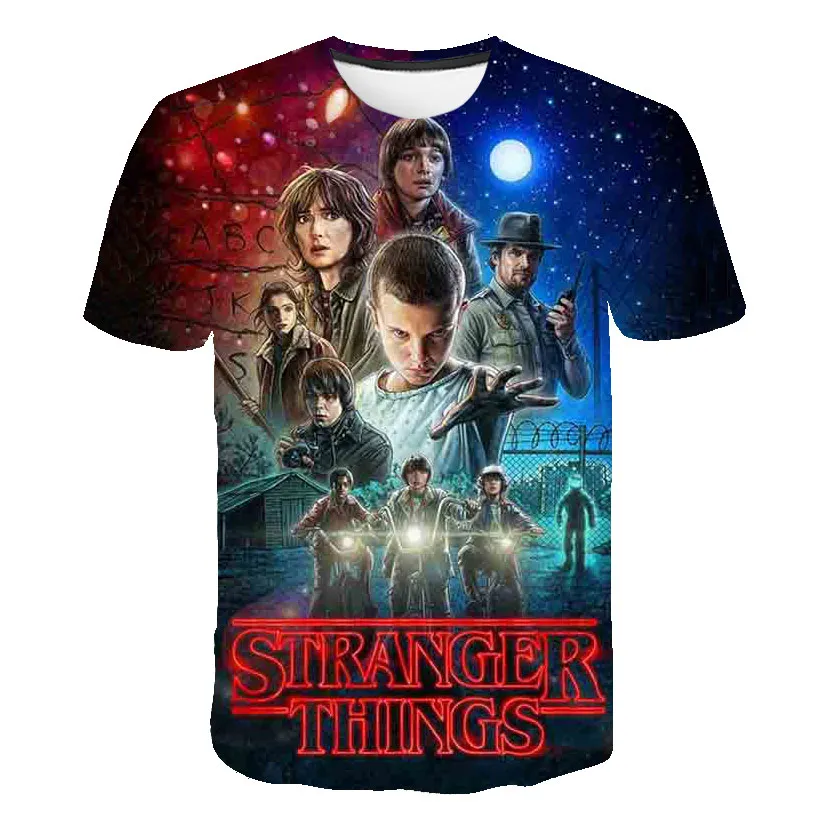 3D Футболка с принтом Для мужчин/Для женщин/Детские Stranger Thing s 3 футболка 3d футболка Stranger Thing футболка одиннадцати лет топы, футболки - Цвет: Asian size 5201