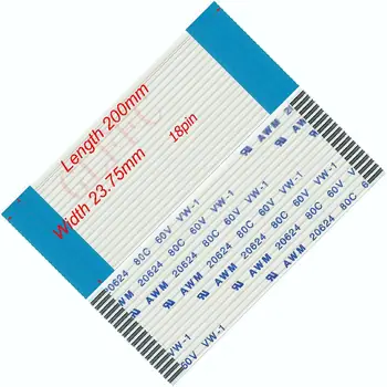 

18pin 1.25pitch 200mm-1120mm A-type Flexible Flat Cable FFC awm 20624 ROHS for TTL LCD DVD Computer