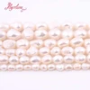 5-7/8-9/9-10/10-11mm perla de agua dulce patata blanca perlas sueltas de piedra Natural para mujeres DIY joyería hacer collar pulsera 15