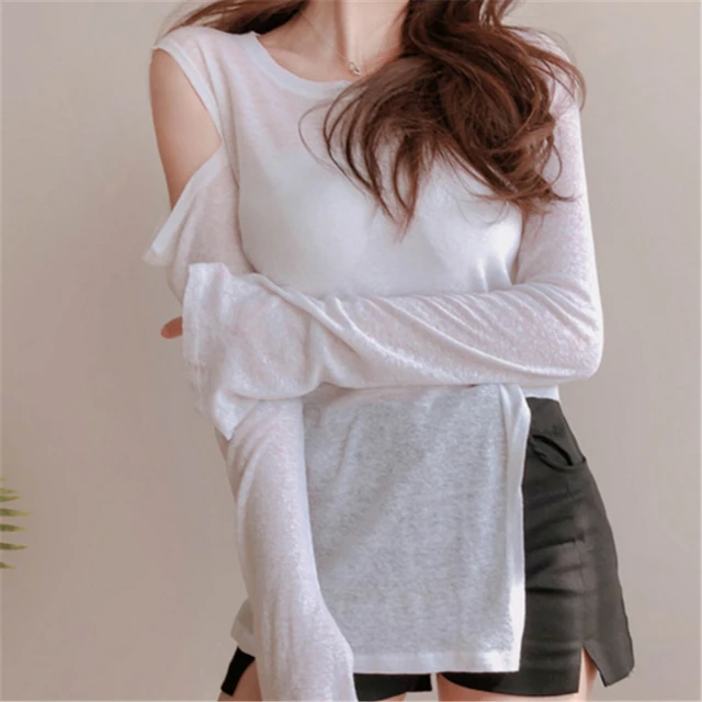 NEW Spring Top Sexy T Shirt Women Elasticity T-Shirt Korean Style tee Woman Clothes Slim Tshirt Female skinny long Sleeve Tops 4