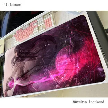 

Homura Akemi mousepad 80X40CM gaming mouse pad big gamer mat gel game computer desk padmouse keyboard Customized large play mats