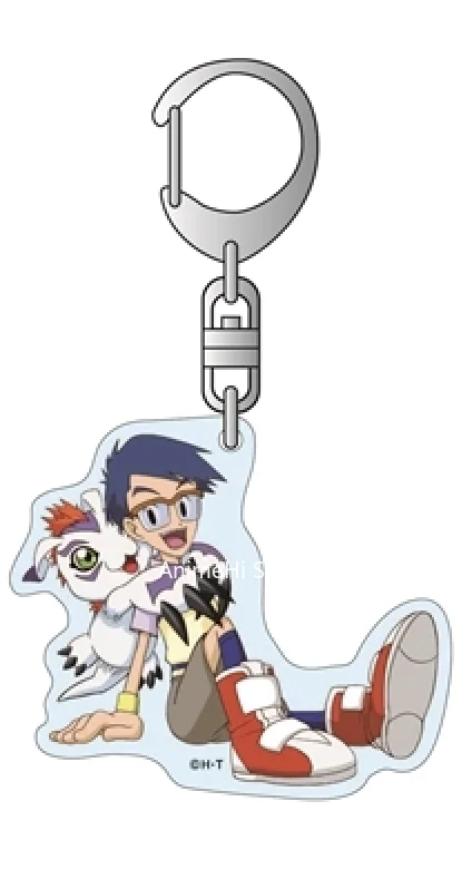 Anime Digimon Keychain Figure Doll Acrylic Pendant Keyring Collectible Gift