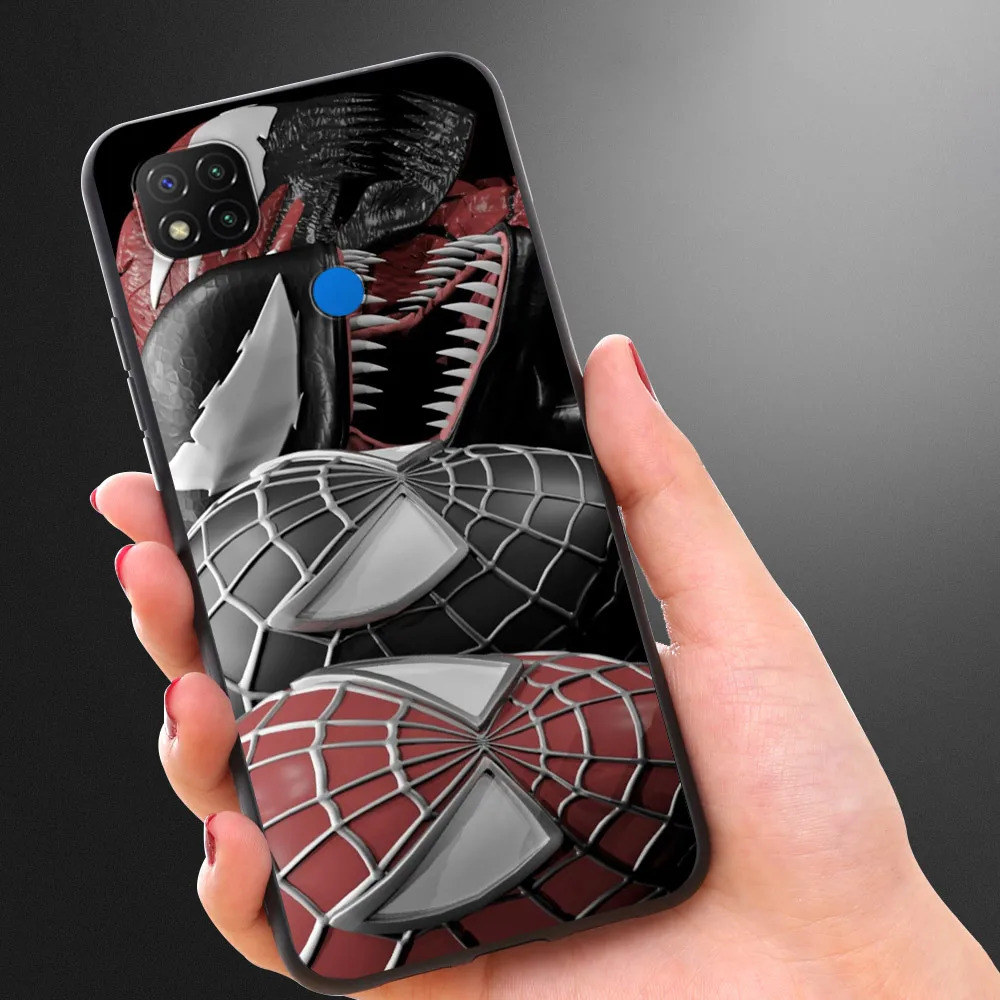 Spiderman And Venom Silicone Cover For Xiaomi Redmi 10 9T 9 9C 9A 9AT 9i 8 8A 7 6 Pro 7A 6A 5 5A 4X S2 Plus Phone Case cell phone pouch with strap