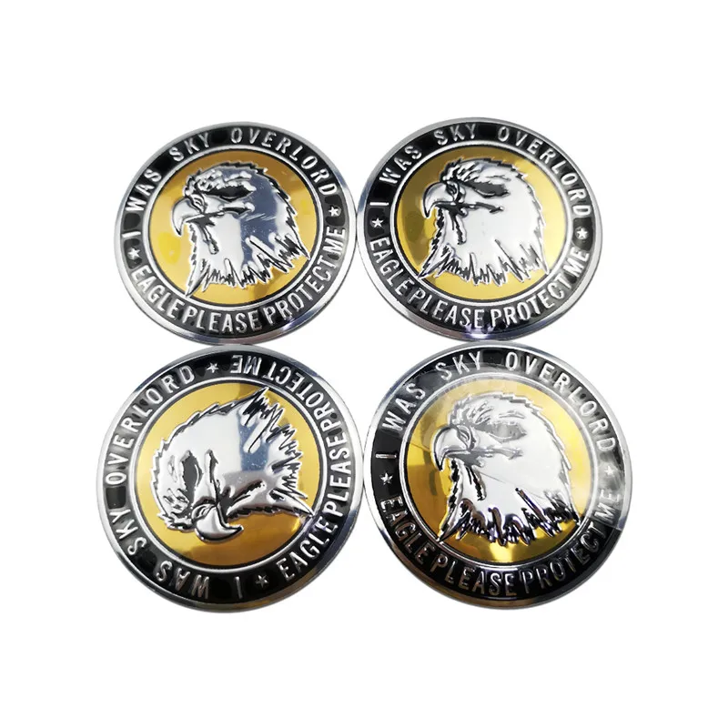 

For Eagle Head Emblem 4PCS 6.5cm Car Wheel Center Hub Caps Sticker for Suzuki Sx4 Kia Optima K5 Mercedes Subaru Audi Car Styling