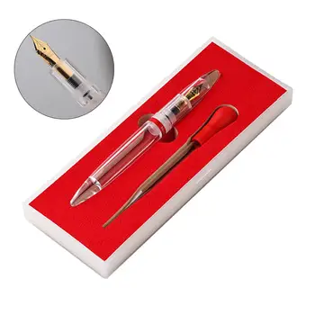 

Transparent Eye Dropper Filling Fountain Pen by Moonman M2 Large-Capacity Ink Storing Fine Nib Writing Calligraphy Pen Gift Set