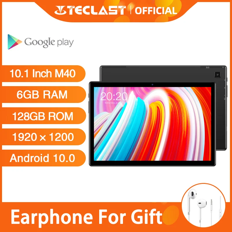 Новейший 10 1 дюймовый планшет Teclast M40 Android 0 6 ГБ ОЗУ 128 Гб ПЗУ Mali G52 3EE GPU 8MP камера Bluetooth
