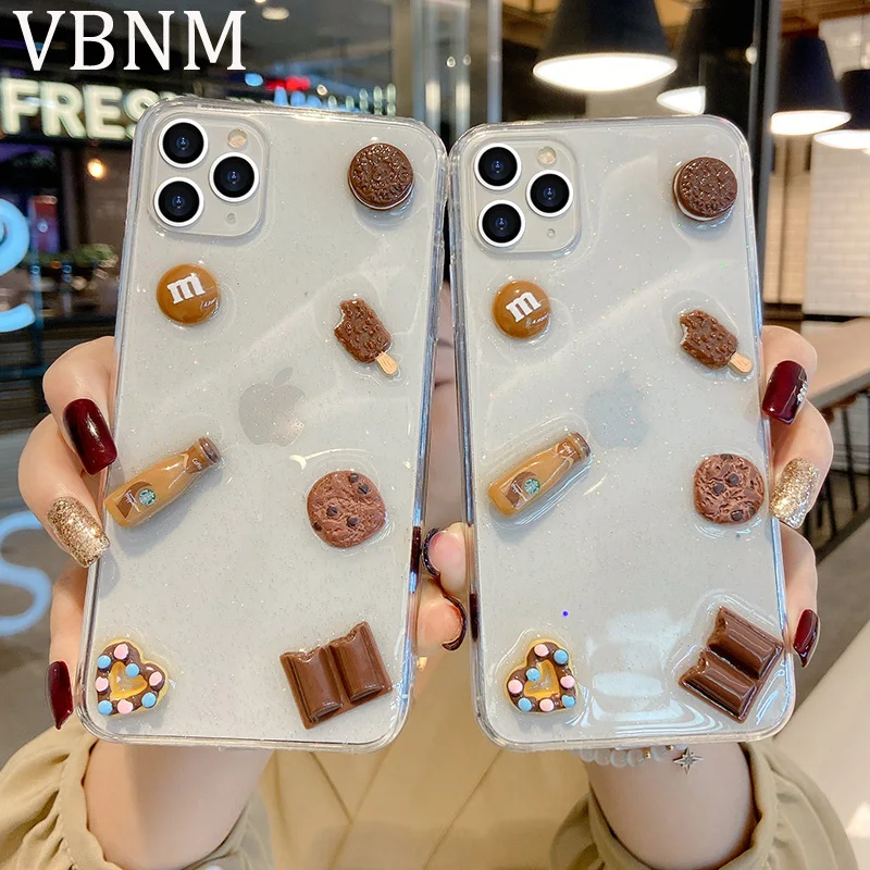 3D яркий шоколадный Прозрачный чехол для телефона iPhone 11 Pro Max XR XS X 6 6S 7 8 Plus