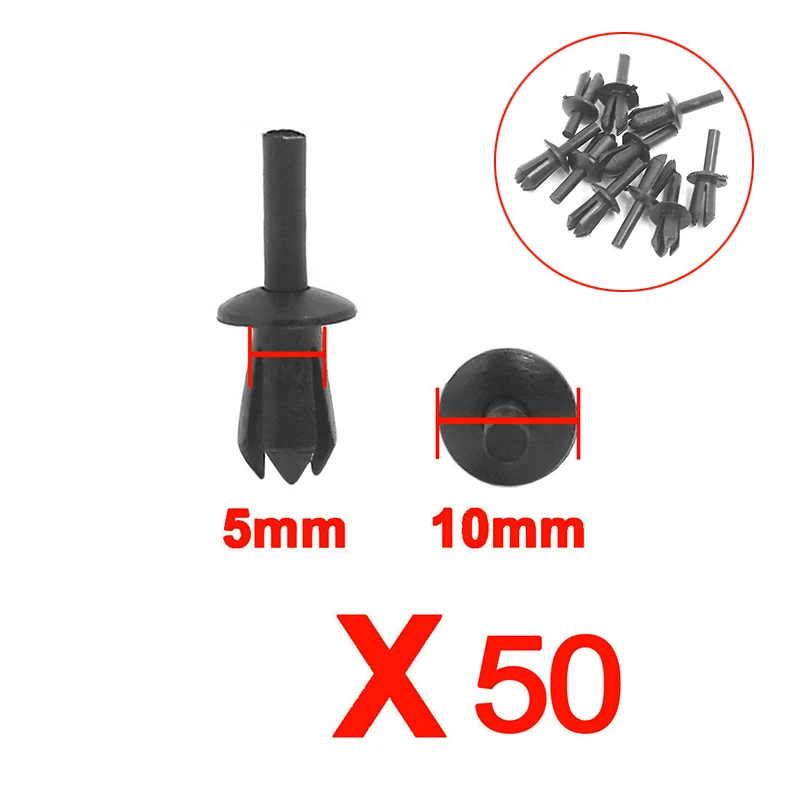 50PCS 5mm Wheel Arch Lining Expanding Rivet Clip Push-Type Bumper Retainer Fastener For BMW Dropshipping New | Автомобили и