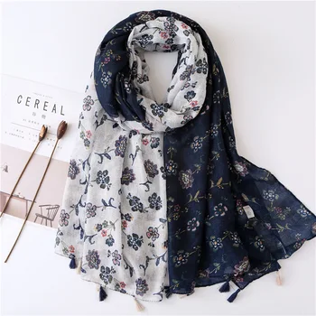

Luxury Brand Cotton Linen Scarf Women Spring Autumn Summer Sun Protection Shawl Fashion Printed Silk scarves chiffon hijab cape