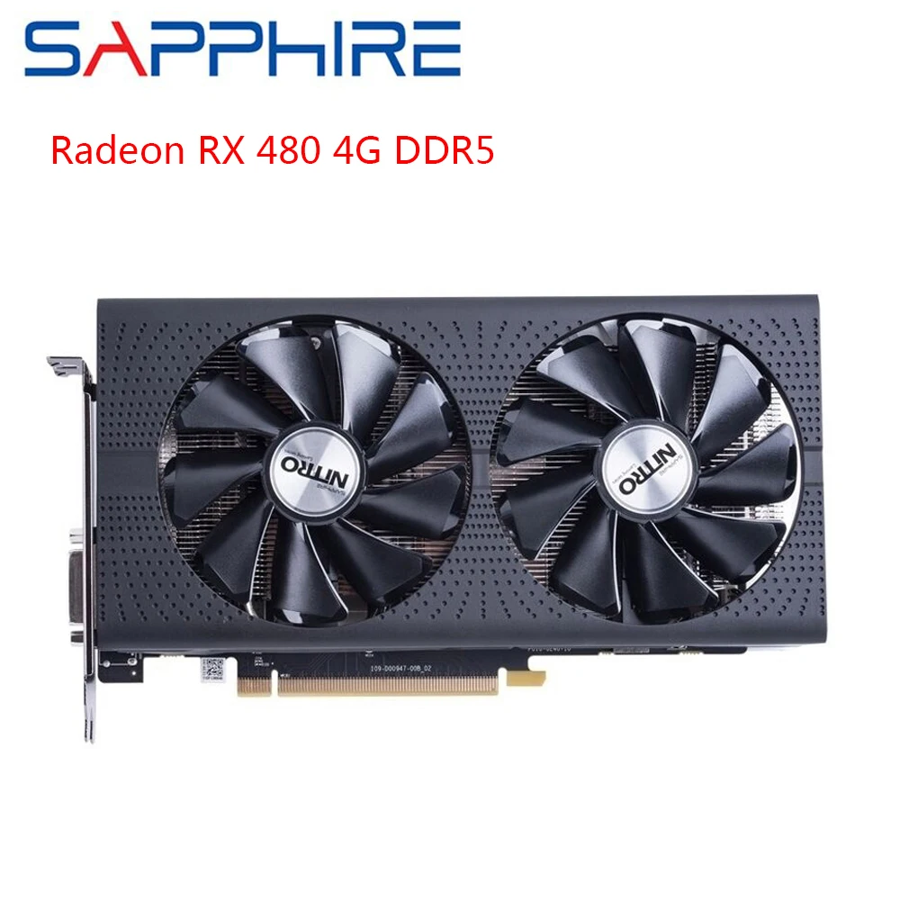 Great Value  SAPPHIRE AMD Radeon Graphics Card RX 480 4GB GDDR5 Gaming PC Video Card GPU 256bit PCI Express 3.0 