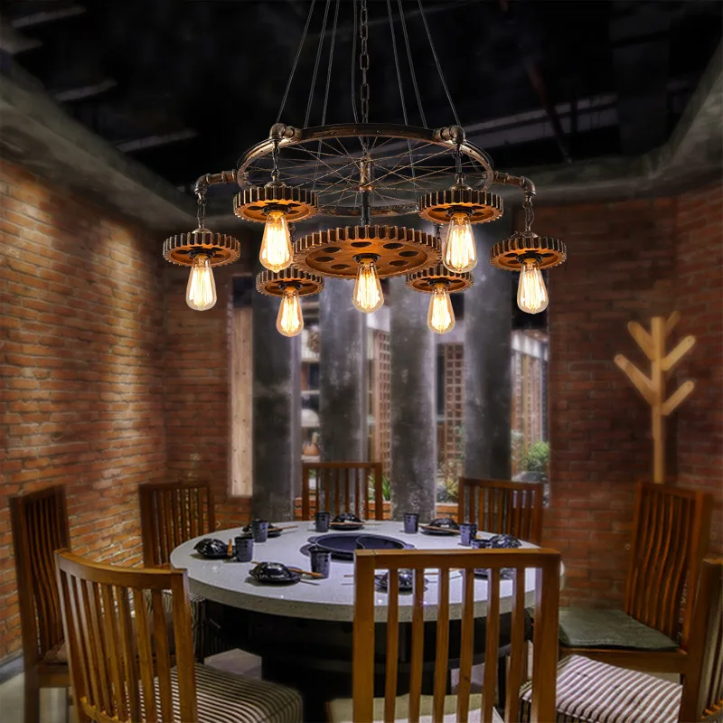Industrial Retro Iron Pendant Lights Lamp LED Lamps Pendant Lighting Living Room Dining Room Bar Cafe Bedroom Loft Hanging Lamp