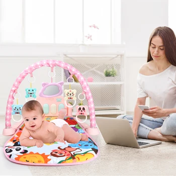 Baby Pedal piano for children Music piano Fitness frame toy Climbing mat Newborn musical instrument Appease piano WYW 5