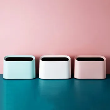 

Creative Desktop Waste Bin Nordic Mini Multi-Purpose Livingroom Office Plastic Decoration Trash Cans Household Cleaning Tools