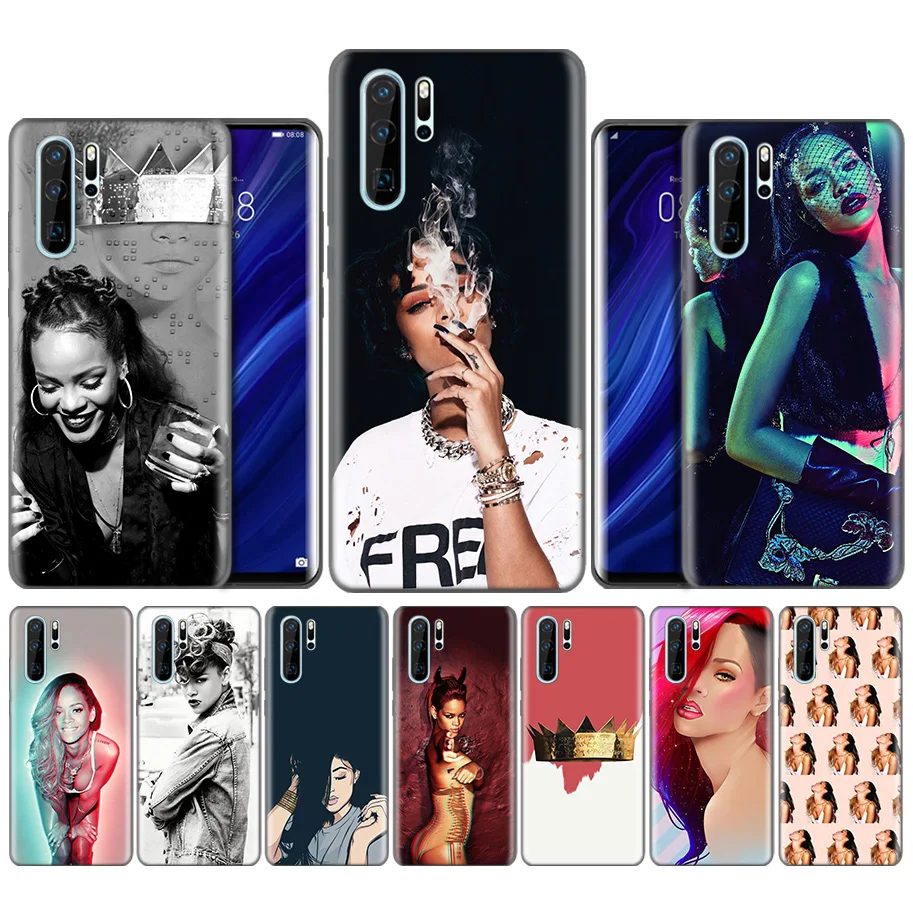 

Anti Robyn Rihanna Fenty Black Silicone Case for Huawei P30 P20 P10 Mate 30 20 10 Lite Pro Coque Fundas Covers Shells Falls