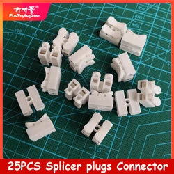 Bouchons d'épissure de câble, 25 pièces, fiches de connexion, fiches de liaison, connecteur rapide, bornier 2 voies, installation facile pour bande Led 