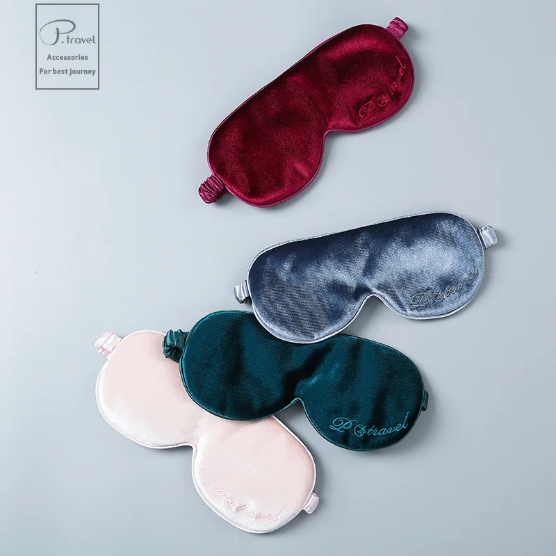 

P. Travel Source Really Velvet Embroidered Shading Breathable Travel Sleep Eye Patch