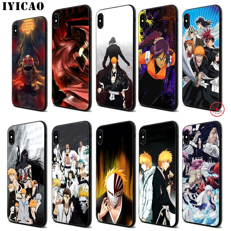 IYICAO Аниме Bleach мягкий черный силиконовый чехол для iPhone 11 Pro Xr Xs Max X или 10 8 7 6 6S Plus 5 5S SE