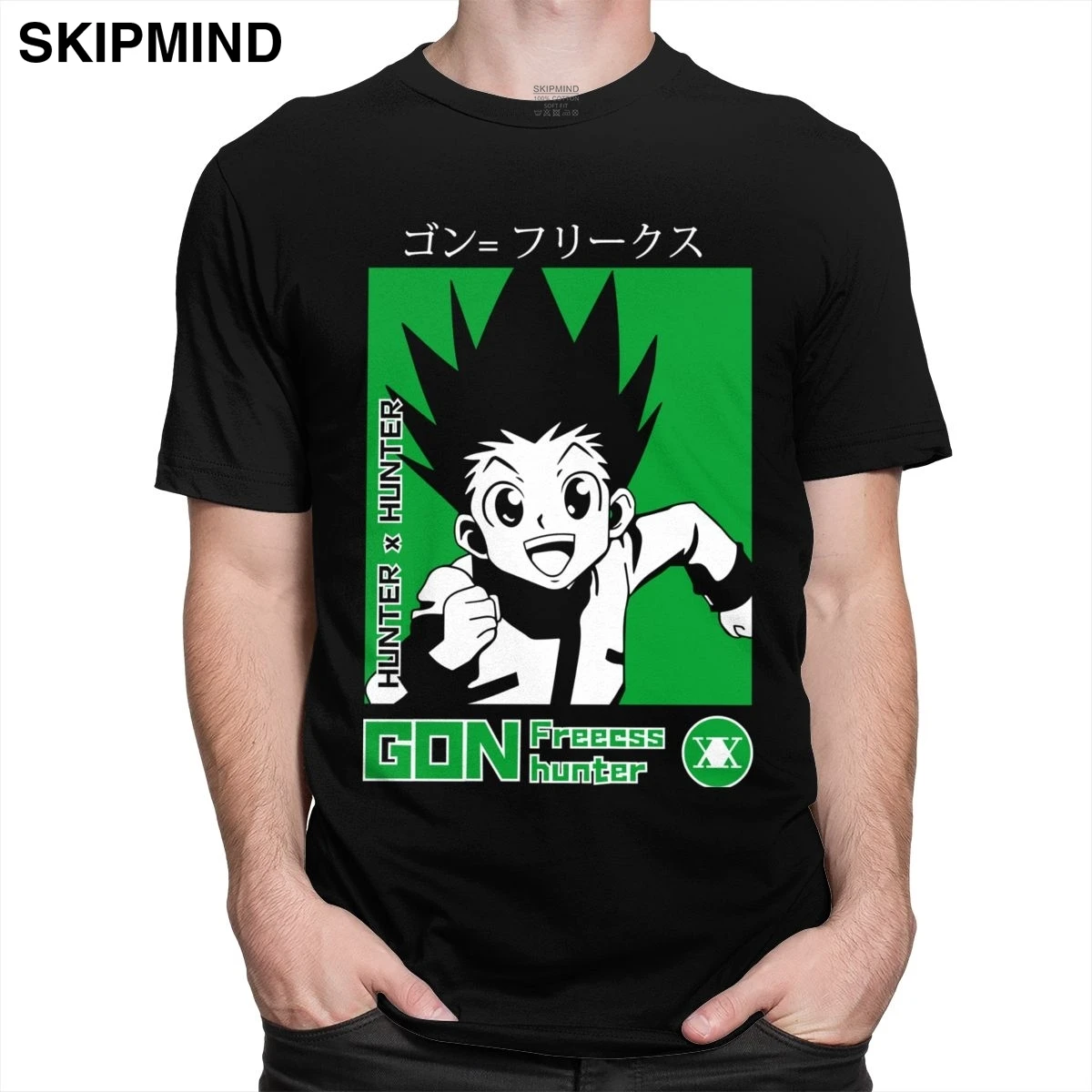 Модная мужская футболка Hunter X с короткими рукавами хлопковая Футболка круглым