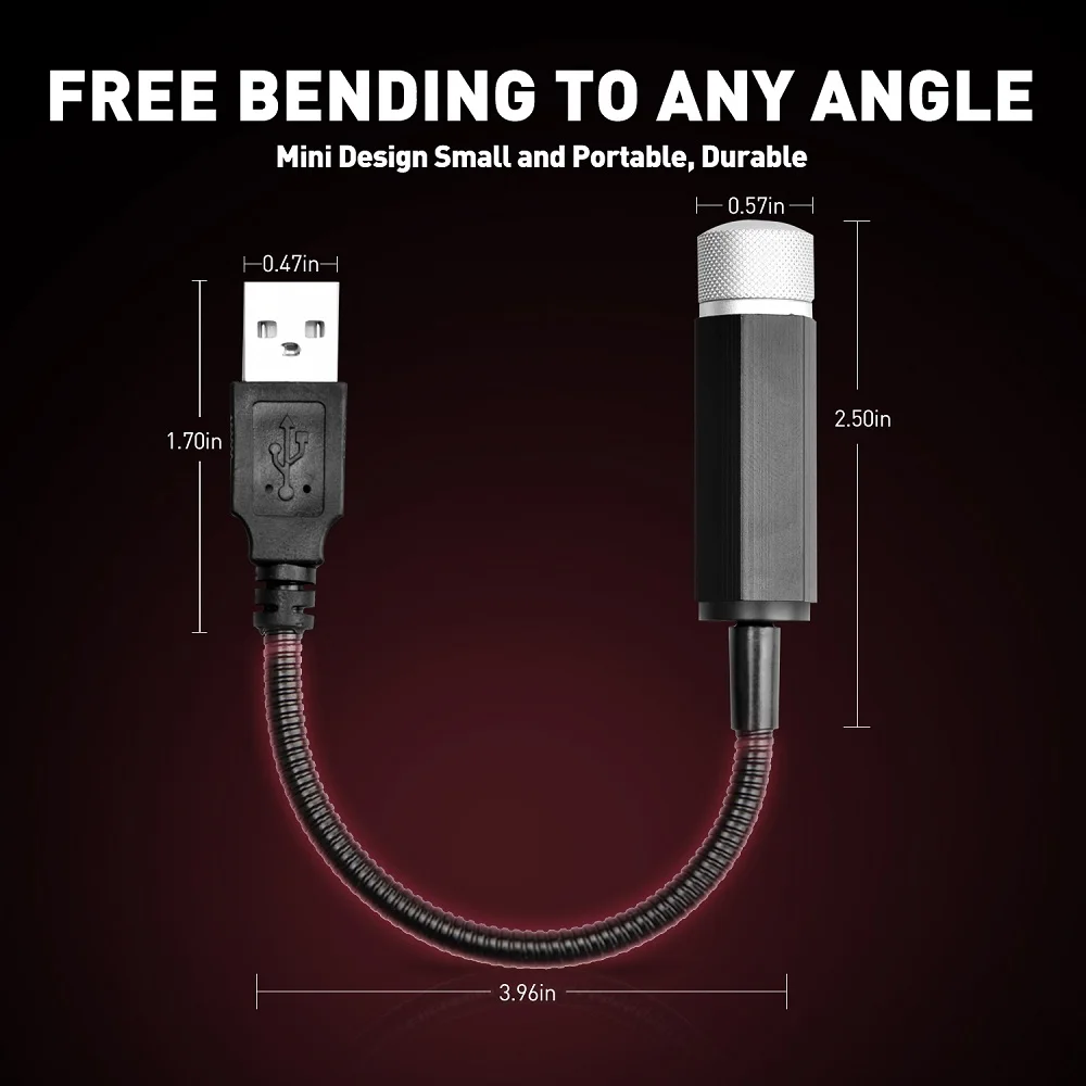 Автомобильный USB светодиодный светильник, звездное небо, Звездный светильник, декоративный атмосферный светильник, автомобильная лампа, светодиодный светильник, автомобильные лампы