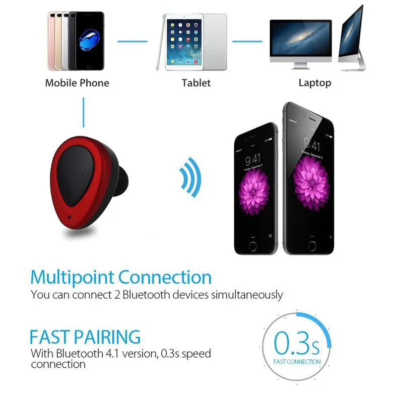 Мини TWS Беспроводная стерео-гарнитура с Bluetooth наушники-вкладыши