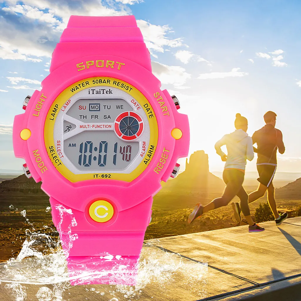 Simple Fashion Digital Children Sport Watch Multi Function Waterproof Luminous Fashion Electronic Watch reloj de hombre digital