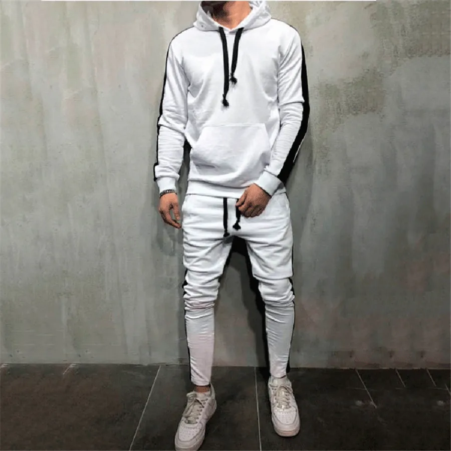 Men Sports Suits Sweatshirts Hoodie Streetwear Hip Hop Tracksuit Gym Jogging Suits Sportswear Training Pants Run Fitness Clothes