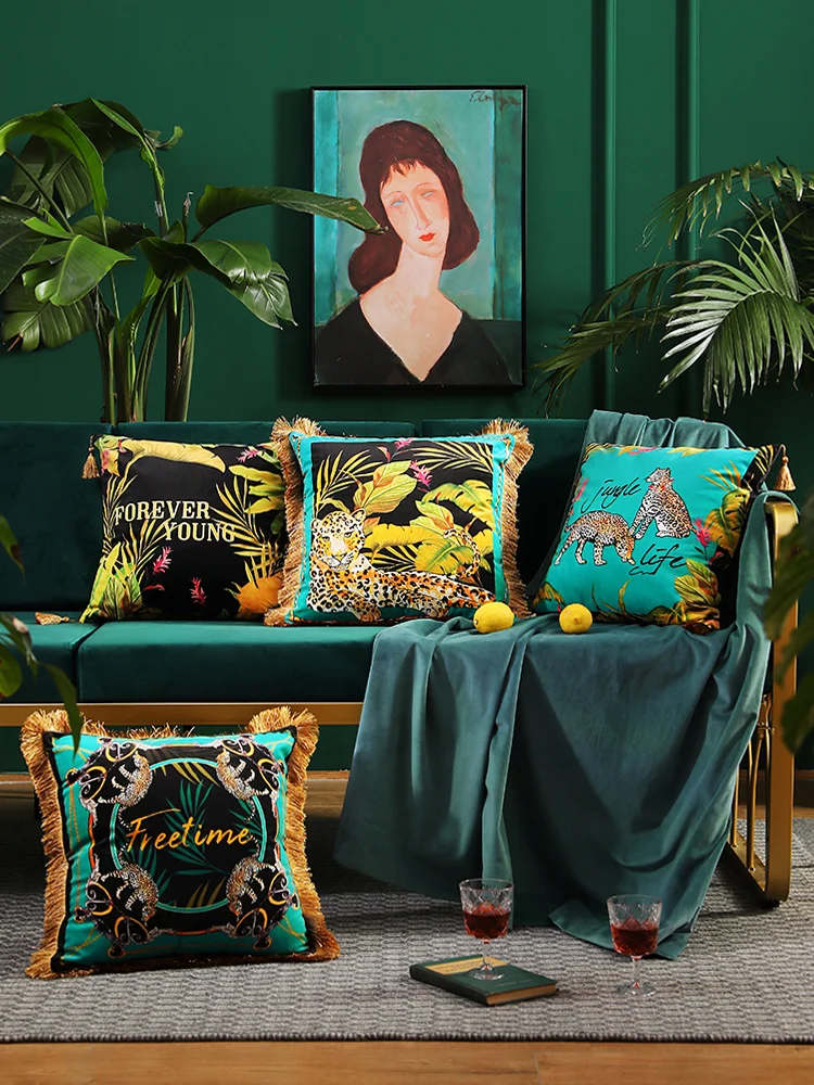 New Classical European Animal Velvet Tassel Cushion Cover Pillow Pillowcase Home Decorative Sofa Throw Pillows Living Room | Дом и сад