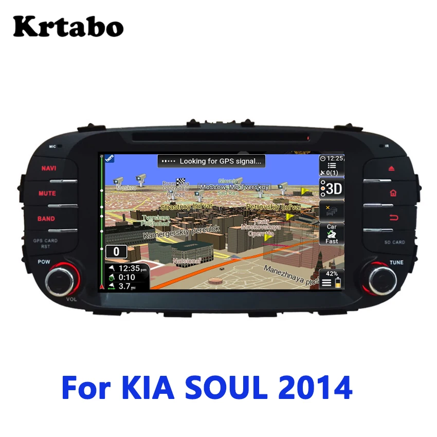 Krtabo For KIA Soul 2014 Car radio Android multimedia player tape recorder car DVD GPS Navigation stereo Plug and play | Автомобили и