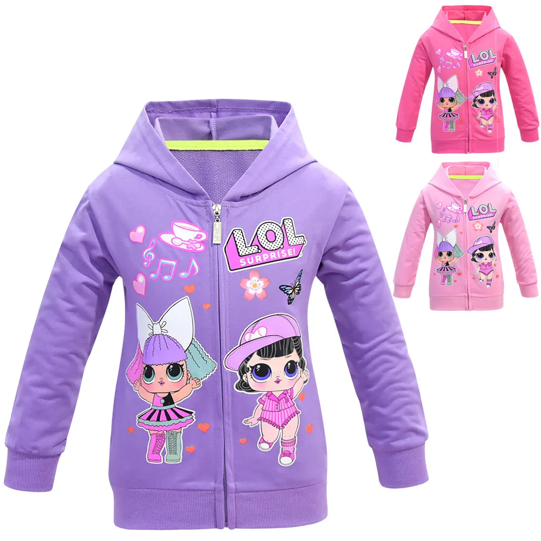 

Baby Girls Jacket Lol Doll Coat Autumn Winter Jacket for Girls Coat Kids Warm Hooded Outerwear Coat for Girls Clothes