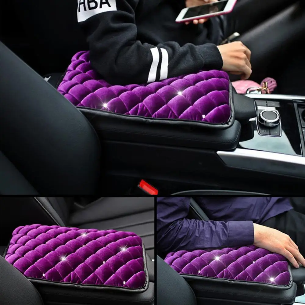 

PU Leather Car Armrest Mat Seat Box Cover Protector Auto Center Console Pad for Most Vehicle SUV Truck Car