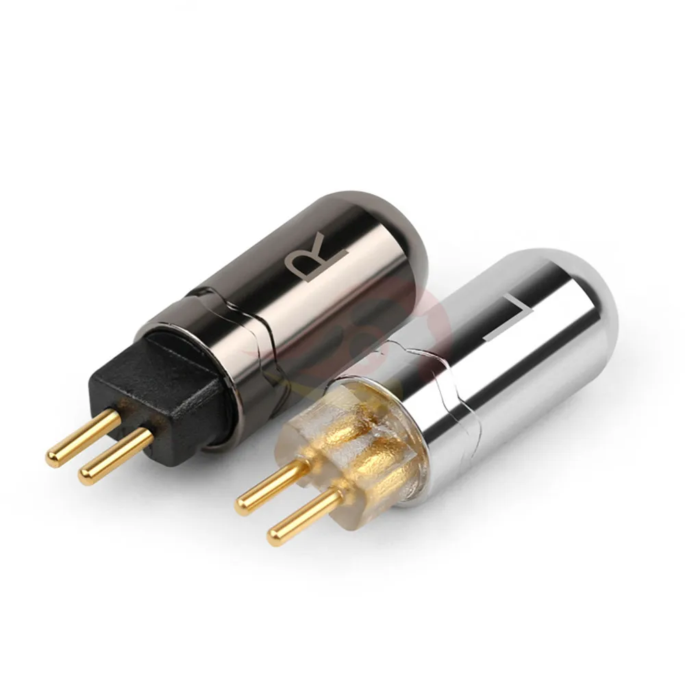 2 Pin Headphones Plug 0 78mm Male Connector For UM3X W4R UE18 Earphone Audio Jack Gold Plating DIY Headset Wire Connector
