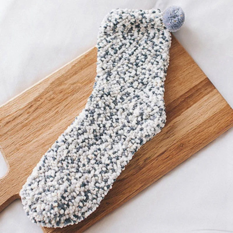 Рождественские коралловые флисовые пушистые коралловые бархатные толстые теплые носки для женщин полотенце пол/носок для сна Высокое качество Sox с подарочной коробкой - Цвет: LGY