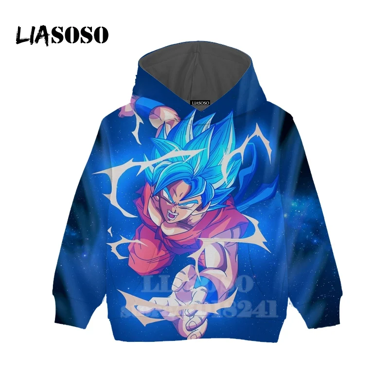 5 LIASOSO/Детская толстовка с Гоку для подростков и сына, футболка с 3D принтом Dragon Ball Z, детский топ, пуловер с круглым вырезом для мальчиков и девочек, толстовки для малышей, B157-32 - Цвет: 5