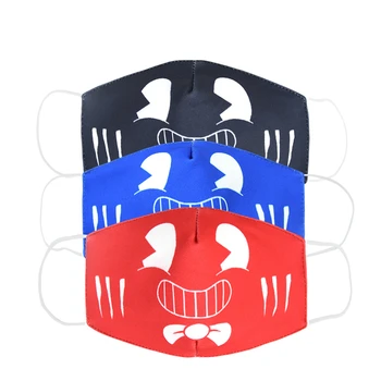 

Kid Face Mask Bendy Cartoon Figure Pattern Dust Masks Children Birthday Gift Mouth Caps Washable