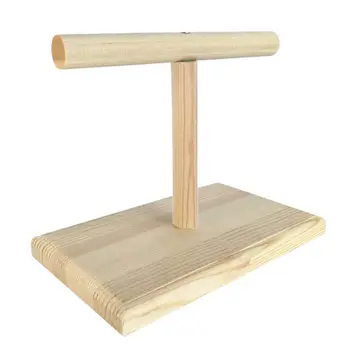 

Portable Wooden Pet Parrot Training Rotation Perched Stand Platform Birds Paw Grinding Toys