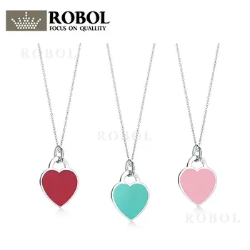 

High Quality 1:1 TTFF 925 Sterling Silver Heart-Shaped Smooth Necklace Jewerly Original Design Model Exquisite Craftsmanship.