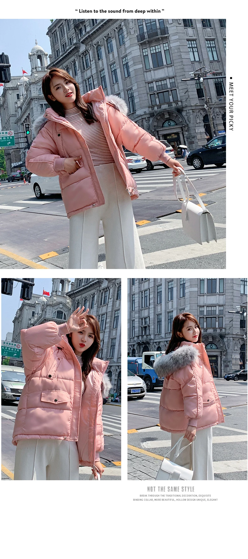 Повседневное меховое пуховое пальто с капюшоном для женщин, зимнее плотное теплое пальто-парка больших размеров, женский корейский пуховик, женская модная однотонная верхняя одежда