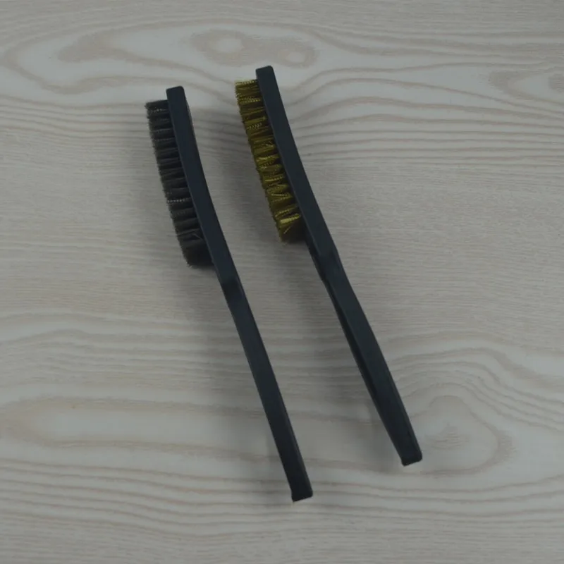 Напрямую от производителя черная ручка медная проволока нержавеющая сталь проволочная щетка удаление пыли ржавчины