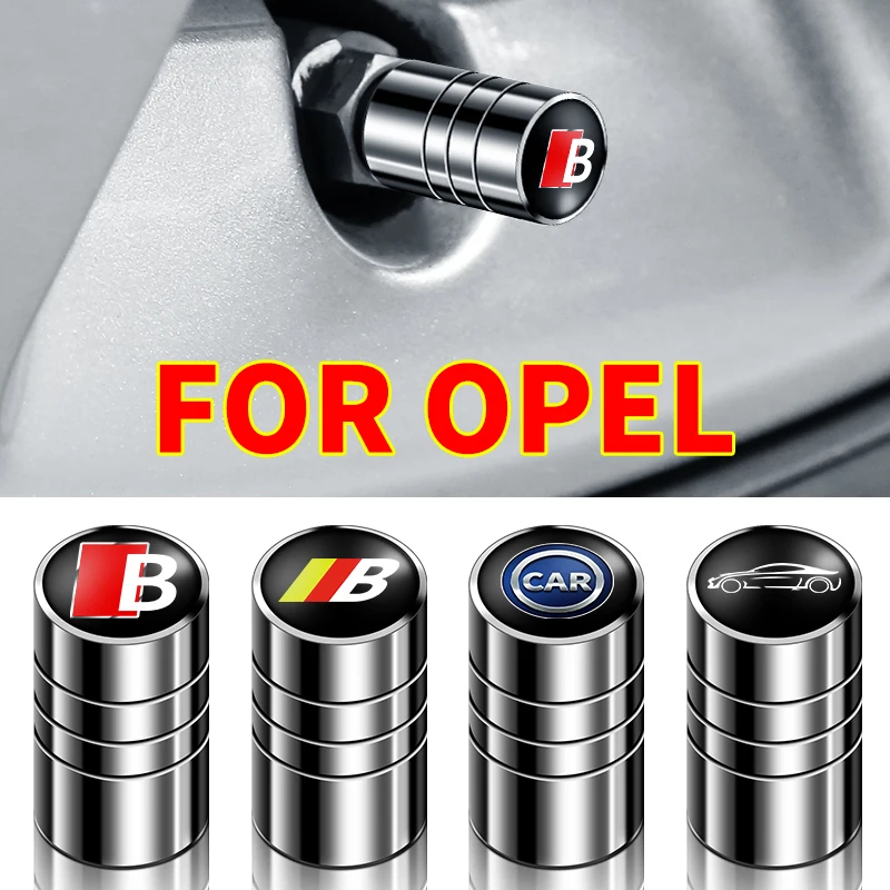 4Pcs/set Car Styling Zinc Alloy Anti-theft Tire Valve Caps Wheel Tires Stem Air Cap Airtight Cover For Opel Accessories | Автомобили и