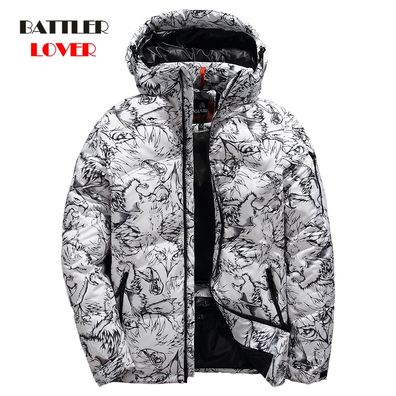 2019 Winter New Jacket Mens Quality Thermal Thick Snow Coat Black Parka Male Warm Outwear Fashion White Duck Down Jacket Men